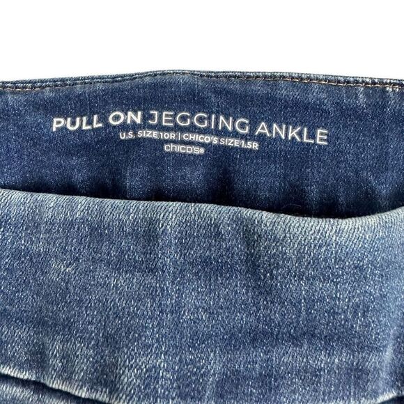 Chico's Denim Pull On Jegging size 8R - Picture 4 of 8
